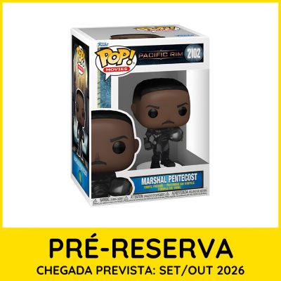 Figura Funko Pop! Marshal Pentecost em caixa branca com texto Pacific Rim e número 2102.