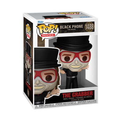 Funko Pop! The Grabber do filme Black Phone em caixa com janela transparente