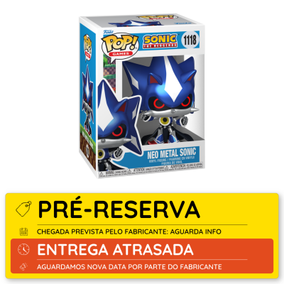 Figura Neo Metal Sonic Funko Pop! número 1118 na embalagem