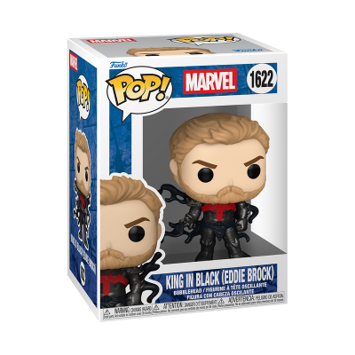 Boneco Funko Pop Marvel King in Black Eddie Brock na caixa