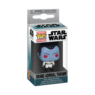 Boneco chaveiro vinil Grand Admiral Thrawn Star Wars em caixa transparente