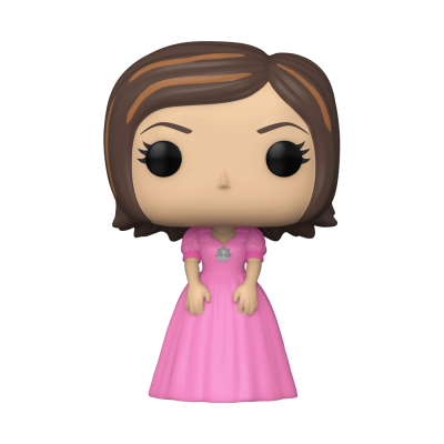 Figura Funko Pop de personagem feminina com vestido rosa