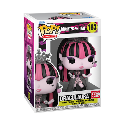 Figura de vinil Draculara Monster High na caixa Pop! Retro Toys