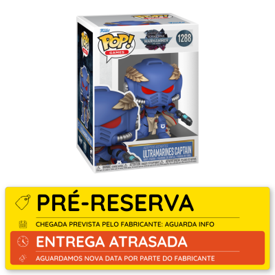 Funko Pop! Games Ultramarines Captain Adeptus Astartes em embalagem branca com janela transparente