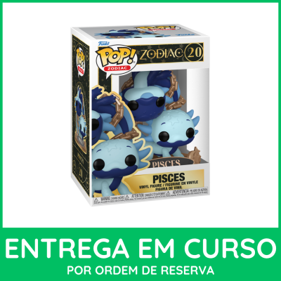 Figura de vinil POP! Zodiac Peixes em caixa com janela.