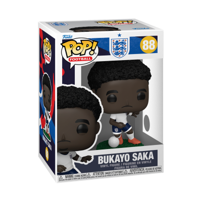 Funko Pop! Football figurine de Bukayo Saka em embalagem