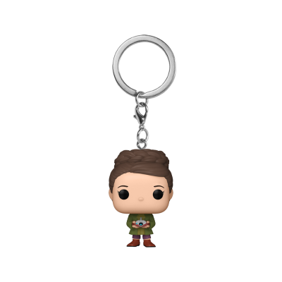 Chaveiro Funko Pop com figura de personagem e argola metálica prateada