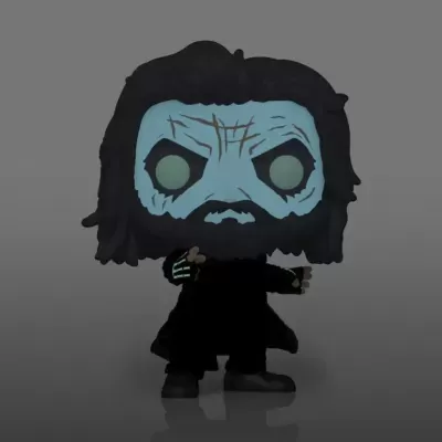 Figura Funko Pop com pele azul e roupa preta