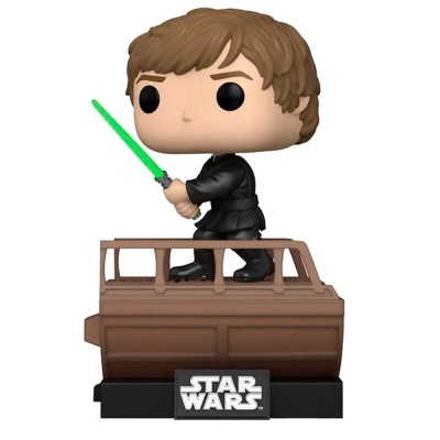 Figura Funko Pop tema Star Wars com sabre de luz verde