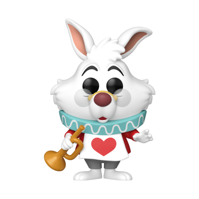 Figura de vinil do Coelho Branco com roupa e corneta