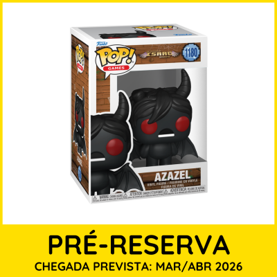 Funko Pop Azazel preto com olhos vermelhos em caixa