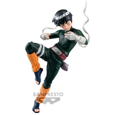 Figura de ação personagem masculino com roupa preta e laranja em pose de luta