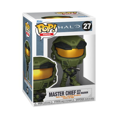 Funko Pop! Halo Master Chief com pistola numa caixa
