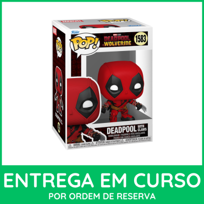 Figura Funko Pop! Deadpool com garras em caixa transparente
