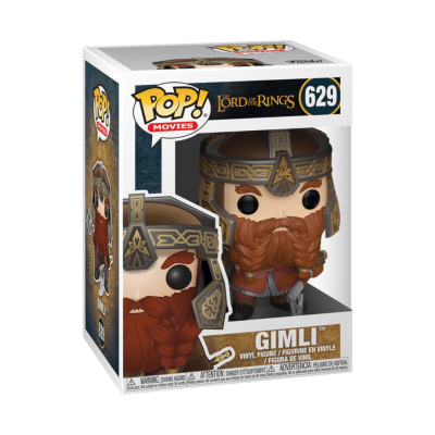 Funko Pop! vinil do Gimli do Senhor dos Anéis na caixa número 629