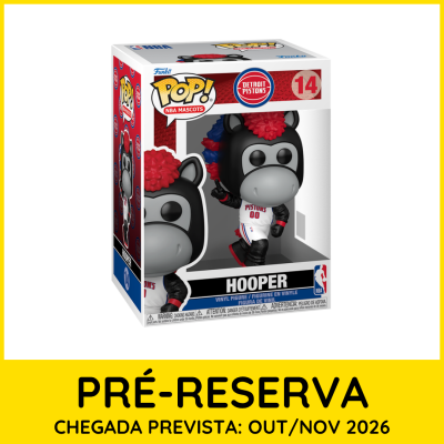 Figura de vinil Pop! NBA Mascots Hooper Detroit Pistons em caixa com janela