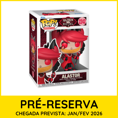 Figura Funko POP! Alastor da série Hazbin Hotel em caixa de embalagem