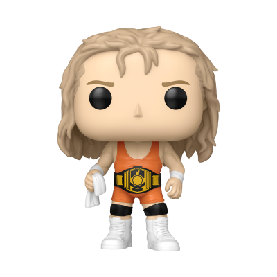 Funko Pop de lutador com roupa laranja e botas brancas