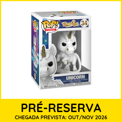 Funko POP! Mythics unicórnio branco 34 em caixa