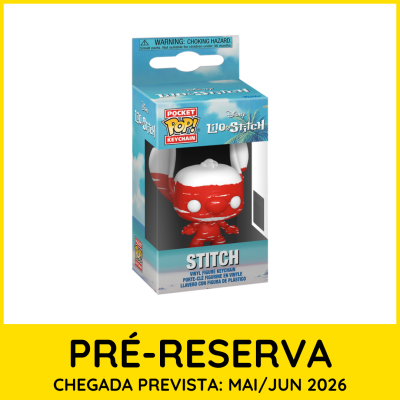 Chaveiro figura Stitch da Disney Pocket Pop em caixa azul