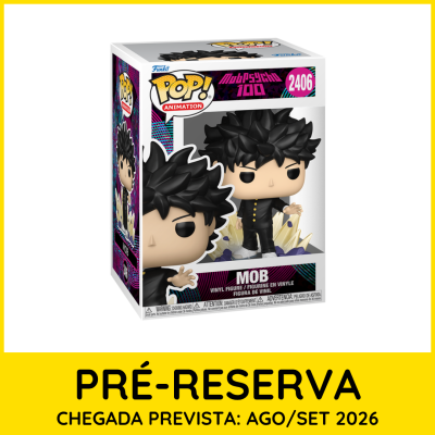 Figura Funko Pop! Mob da animação Mob Psycho 100 na caixa