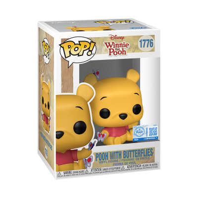 Figura Funko Pop! Winnie the Pooh com borboletas em embalagem