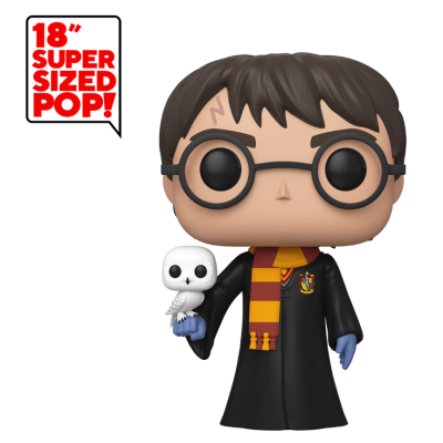 Funko Pop do Harry Potter com coruja e cachecol de Grifinória