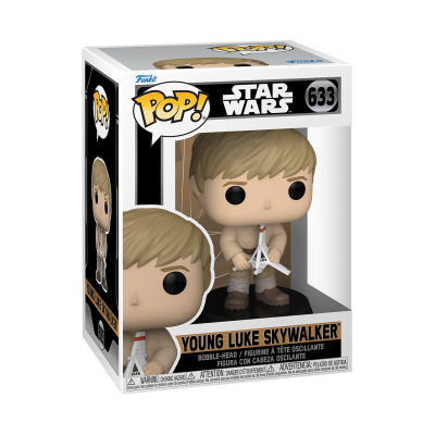 Figura Funko Pop! Young Luke Skywalker na caixa