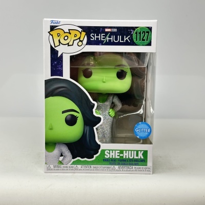 Boneca colecionável Funko Pop She-Hulk número 1127 em caixa