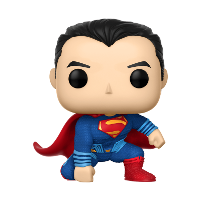 Figura Funko Pop do Super-Homem com capa vermelha e fato azul