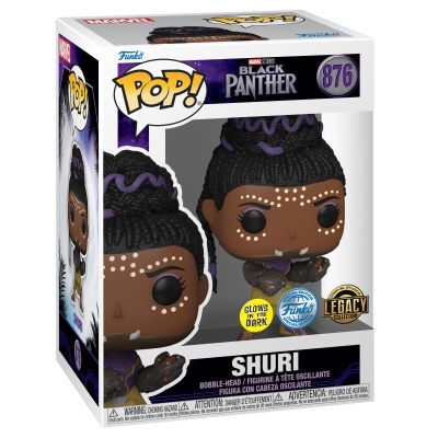 Boneco Funko Pop! Shuri Marvel Black Panther na embalagem