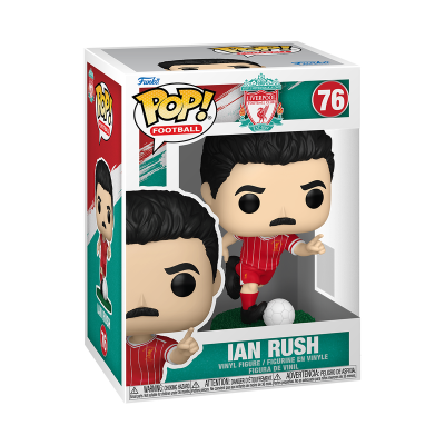 Boneco Funko Pop! Ian Rush Liverpool Football Club na caixa