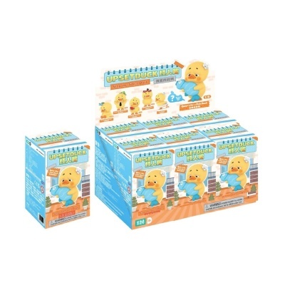 Embalagens de brinquedo UPSETDUCK com pato amarelo e peixe azul