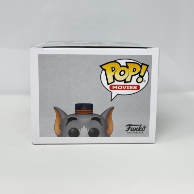 Caixa Funko Pop! Movies cinzenta com personagem cinzento e chapéu