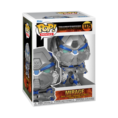 Funko Pop! figura de vinil Mirage de Transformers na caixa