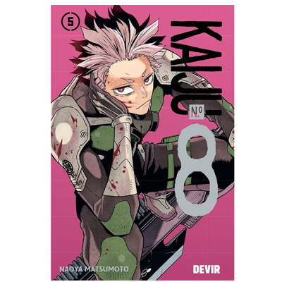 Capa de manga 'KAJO Nº 8' com personagem em roupa de combate
