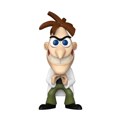 Figura de ação animada com bata branca e calças verdes