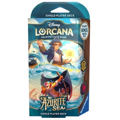 Embalagem de baralho Azurite Sea do jogo Disney Lorcana
