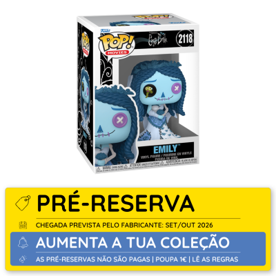 Boneco Funko Pop Emily Corpse Bride na caixa