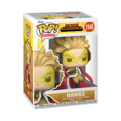 Figura Funko Pop! Hawks My Hero Academia na embalagem