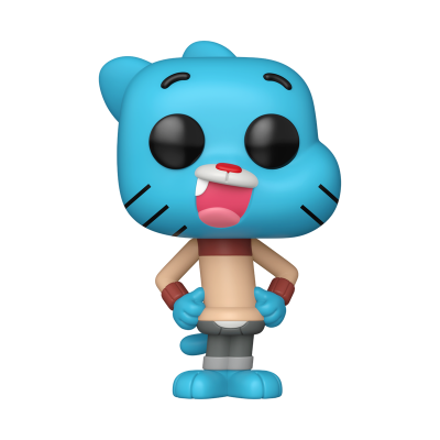 Figura de vinil colecionável do gato azul com olhos grandes e roupa casual