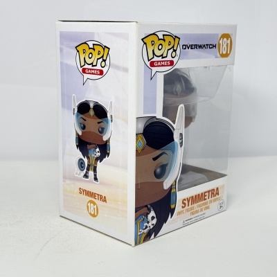 Caixa Funko Pop! Games Symmetra Overwatch 181 em plástico e papelão branco