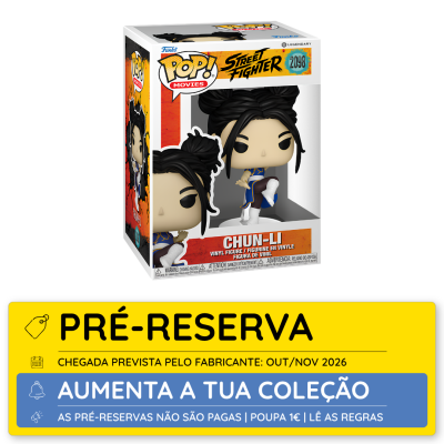 Funko Pop! Chun-Li Street Fighter em caixa visível