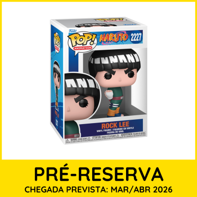 Figura Funko Pop! Rock Lee Naruto embalada em caixa pré-reserva para entrega em 2026
