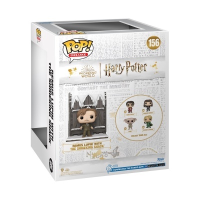 Embalagem do brinquedo Pop! Deluxe Harry Potter Remus Lupin na cabana dos Marotos