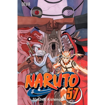 Capa do manga Naruto volume 57 com personagens e texto