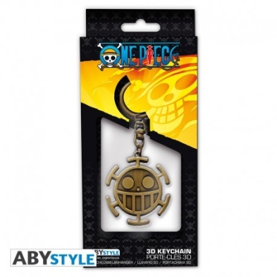 Chaveiro 3D One Piece metal na embalagem preta e amarela ABYSTYLE