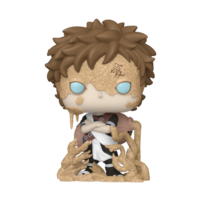 Figura Funko Pop de personagem com cabelo castanho e olhos azuis claros