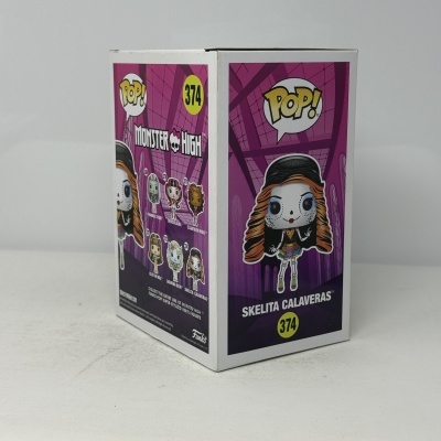 Caixa Funko Pop personagem Skelita Calaveras Monster High 374
