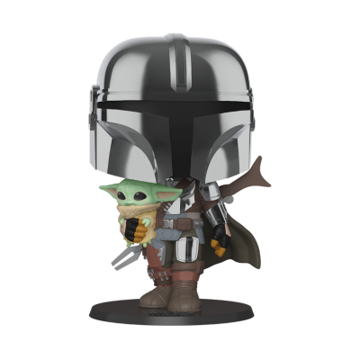 Figura Funko Pop do Mandaloriano com Baby Yoda